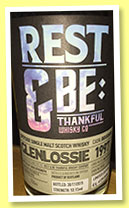 Glenlossie 1997/2015 (53.1%, Rest & Be Thankful, bourbon, cask #7112, 295 bottles) Glenlossie 1997/2015 (53.1%, Rest & Be Thankful, bourbon, cask #7112, 295 bottles)