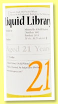 Glenlossie 21 yo 1992/2013 (51.7%, The Whisky Agency, Liquid Library, refill hogshead, 197 bottles) Glenlossie 21 yo 1992/2013 (51.7%, The Whisky Agency, Liquid Library, refill hogshead, 197 bottles)