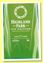 Highland Park 17 yo 'Ice Edition' (53.9%, OB, 30,000 bottles)
