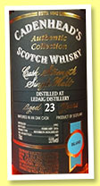 Ledaig 23 yo 1992/2016 (55%, Cadenhead, Authentic Collection, bourbon hogshead, 180 bottles) Ledaig 23 yo 1992/2016 (55%, Cadenhead, Authentic Collection, bourbon hogshead, 180 bottles)