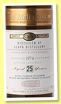 Scapa 25 yo 1974/2000 (50%, Douglas Laing, Old Malt Cask, 524 bottles) Scapa 25 yo 1974/2000 (50%, Douglas Laing, Old Malt Cask, 524 bottles)