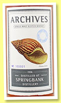 Springbank 19 yo 1996/2016 (54.9%, Archives, fresh sherry hogshead, cask #106, 227 bottles) 