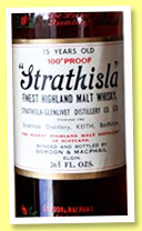 Strathisla 15 yo (100° proof, Gordon & MacPhail Licensed Bottling, +/- 1970) Strathisla 15 yo (100° proof, Gordon & MacPhail Licensed Bottling, +/- 1970)