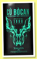 Tomatin 1988/2016 ‘Cù Bòcan’ (51.5%, OB, peated, 2200 bottles) Tomatin 1988/2016 ‘Cù Bòcan’ (51.5%, OB, peated, 2200 bottles)