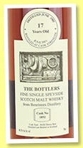 Benrinnes 17 yo 1985/2003 (60.2%, The Bottlers, refill sherry butt, cask #1852) Benrinnes 17 yo 1985/2003 (60.2%, The Bottlers, refill sherry butt, cask #1852)