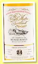 Benrinnes 24 yo 1991/2016 (52.6%, The Single Malts of Scotland, hogshead, cask #090508, 287 bottles) Benrinnes 24 yo 1991/2016 (52.6%, The Single Malts of Scotland, hogshead, cask #090508, 287 bottles)
