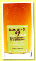Blair Athol 27 yo 1988/2016 (55.7%, Signatory Vintage for The Whisky Exchange, refill sherry, cask #6845, 565 bottles) Blair Athol 27 yo 1988/2016 (55.7%, Signatory Vintage for The Whisky Exchange, refill sherry, cask #6845, 565 bottles)