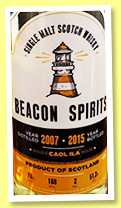 Caol Ila 2007/2015 (51.2%, Beacon Spirits, 168 bottles) 