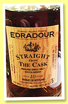 Edradour 10 yo 2004/2015 (60.7%, OB, Straight From The Cask, sherry butt, cask #407, 912 bottles) Edradour 10 yo 2004/2015 (60.7%, OB, Straight From The Cask, sherry butt, cask #407, 912 bottles)