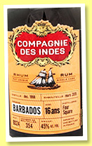Foursquare 16 yo 1998/2015 (45%, Compagnie des Indes, Barbados, cask #BD24, 354 bottles) Foursquare 16 yo 1998/2015 (45%, Compagnie des Indes, Barbados, cask #BD24, 354 bottles)
