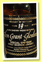 Glen Grant – Glenlivet 19 yo (80°proof, Cadenhead, black dumpy, dark sherry wood, 26 2/3 Fl, +/-1980) Glen Grant – Glenlivet 19 yo (80°proof, Cadenhead, black dumpy, dark sherry wood, 26 2/3 Fl, +/-1980)