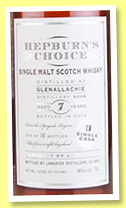 Glenallachie 7 yo 2008/2016 (46%, Hunter Laing, Hepburn’s Choice, refill sherry hogshead, 301 bottles) 