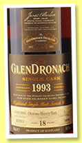 Glendronach 18 yo 1993/2011 (54.9%, OB, oloroso, cask #1, 509 bottles)