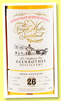 Glenrothes 26 yo 1989/2016 (52.5%, The Single Malts of Scotland, cask #18173, 255 bottles) Glenrothes 26 yo 1989/2016 (52.5%, The Single Malts of Scotland, cask #18173, 255 bottles)