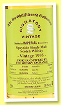 Imperial 20 yo 1995/2016 (50.8%, Signatory Vintage for The Whisky Exchange, hogshead, cask #50252, 232 bottles)