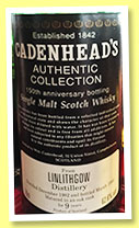 Linlithgow 9 yo 1982/1992 (62.6%, Cadenhead, Authentic Collection, 150th Anniversary) Linlithgow 9 yo 1982/1992 (62.6%, Cadenhead, Authentic Collection, 150th Anniversary)