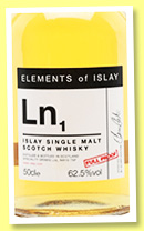 Ln1 (62.5%, Elements of Islay, first fill bourbon, 2016) Ln1 (62.5%, Elements of Islay, first fill bourbon, 2016)