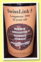 Longmorn 22 yo 1990/2013 (55.1%, Swisslink, refill bourbon hogshead, cask #8646)