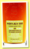Mortlach 18 yo 1998/2016 (55.8%, Signatory Vintage for The Whisky Exchange, sherry finished hogshead, cask #5, 681 bottles) 
