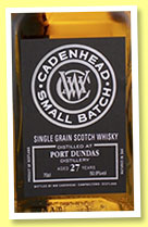 Port Dundas 27 yo 1988/2016 (50.9% Cadenhead, Small Batch, 414 bottles) Port Dundas 27 yo 1988/2016 (50.9% Cadenhead, Small Batch, 414 bottles)