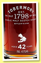 Tobermory 42 yo 1973/2016 (47.7%, OB, 650 bottles)