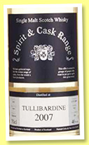 Tullibardine 2007/2015 (46%, Whiskymax, Spirit & Cask, cask #0035, 294 bottles) Tullibardine 2007/2015 (46%, Whiskymax, Spirit & Cask, cask #0035, 294 bottles)