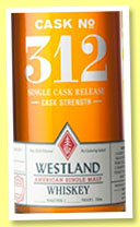 Westland 25 mo (58%, OB, USA, single malt, cask #312, 288 bottles, 2014) 