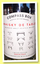 Whisky de Table 3 yo (40%, Compass Box, with La Maison du Whisky, blended malt, 2016) 