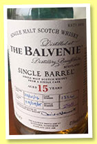Balvenie 15 yo 1998/2014 ‘Single Barrel’ (47.8%, OB, cask #13241) Balvenie 15 yo 1998/2014 ‘Single Barrel’ (47.8%, OB, cask #13241)