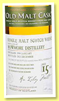 Bowmore 15 yo 1998/2013 (50%, Hunter Laing, Old Malt Cask, refill hogshead, cask # #10228, 325 bottles)