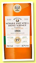 Cù Chulainn 27 yo 1988/2016 (45.7%, TWCC, Irish, single pot still, cask #14370, 157 bottles) Cù Chulainn 27 yo 1988/2016 (45.7%, TWCC, Irish, single pot still, cask #14370, 157 bottles)