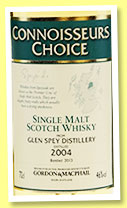 Glen Spey 2004/2013 (46%, Gordon & MacPhail, Connoisseurs Choice, refill sherry hogshead) 