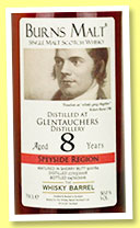 Glentauchers 8 yo 2008/2016 (50%, The Whisky Barrel, Burns Malt, butt, cask # #900184)