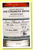 Linn House Reserve 35 yo (51.6%, Chivas Bros., blend, batch #LH35001, 2005) Linn House Reserve 35 yo (51.6%, Chivas Bros., blend, batch #LH35001, 2005)