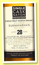 Bunnahabhain 28 yo 1988/2016 (51.3%, Single Cask Nation, refill oloroso hogshead, cask #7403) Bunnahabhain 28 yo 1988/2016 (51.3%, Single Cask Nation, refill oloroso hogshead, cask #7403)