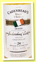 Cooley 24 yo 1991/2016 (53.8%, Cadenhead, World Whiskies, bourbon barrel, 198 bottles) 