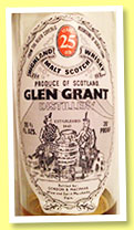 Glen Grant 25 yo (70 proof, Gordon & MacPhail, early to mid 1970s) Glen Grant 25 yo (70 proof, Gordon & MacPhail, early to mid 1970s)
