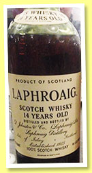 Laphroaig 14 yo (91.4 US proof, OB, Carlton Import, rotation 1953) Laphroaig 14 yo (91.4 US proof, OB, Carlton Import, rotation 1953)
