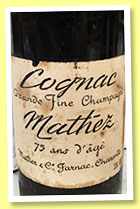 Mathez 75 ans (38/40%, OB, Grande Fine Champagne, +/-1950)
