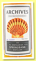 Springbank 1999/2016 (50.3%, Archives, sherry hogshead, cask #269, 287 bottles) Springbank 1999/2016 (50.3%, Archives, sherry hogshead, cask #269, 287 bottles)