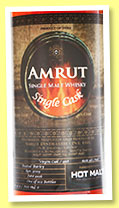 Amrut 2009/2016 ‘Virgin Oak’ (60%, OB for Hot Malt Taiwan, cask #958, 102 bottles, +/-2016)