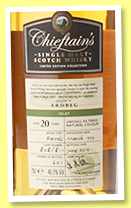 Ardbeg 20 yo 1996/2016 (46%, Chieftain's, bourbon barrels, casks #808+811, 601 bottles) Ardbeg 20 yo 1996/2016 (46%, Chieftain's, bourbon barrels, casks #808+811, 601 bottles)
