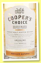 Ardmore ‘Heavily Peated’ (46%, The Cooper’s Choice, cask #884, 480 bottles, +/-2016) 
