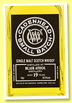 Blair Athol 19 yo 1997/2016 (54.5%, Cadenhead, Small Batch, bourbon hogsheads, 498 bottles) Blair Athol 19 yo 1997/2016 (54.5%, Cadenhead, Small Batch, bourbon hogsheads, 498 bottles)