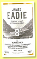 Blair Athol 8 yo 2008/2017 (46%, James Eadie, first fill and refill bourbon, casks #307749+307750+310064, 1092 bottles) Blair Athol 8 yo 2008/2017 (46%, James Eadie, first fill and refill bourbon, casks #307749+307750+310064, 1092 bottles)
