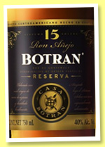 Botran 15 yo ‘Reserva Solera’ (40%, OB, Guatemala, +/-2017) Botran 15 yo ‘Reserva Solera’ (40%, OB, Guatemala, +/-2017)