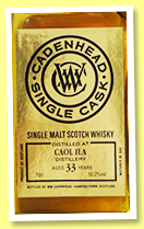 Caol Ila 33 yo 1983/2017 (50.2%, Cadenhead, Single Cask, hogshead, 198 bottles)