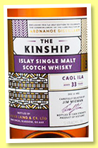 Caol Ila 33 yo (52.6%, Hunter Laing, The Kinship, refill sherry, 482 bottles, 2017)