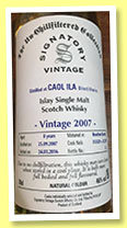 Caol Ila 8 yo 2007/2016 (46%, Signatory Vintage, Un-Chillfiltered Collection, bourbon barrels, casks #315329-315330)