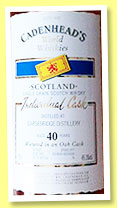Carsebridge 40 yo (46.3%, Cadenhead, World Whiskies, bourbon hogshead, 78 bottles, 2017) Carsebridge 40 yo (46.3%, Cadenhead, World Whiskies, bourbon hogshead, 78 bottles, 2017)